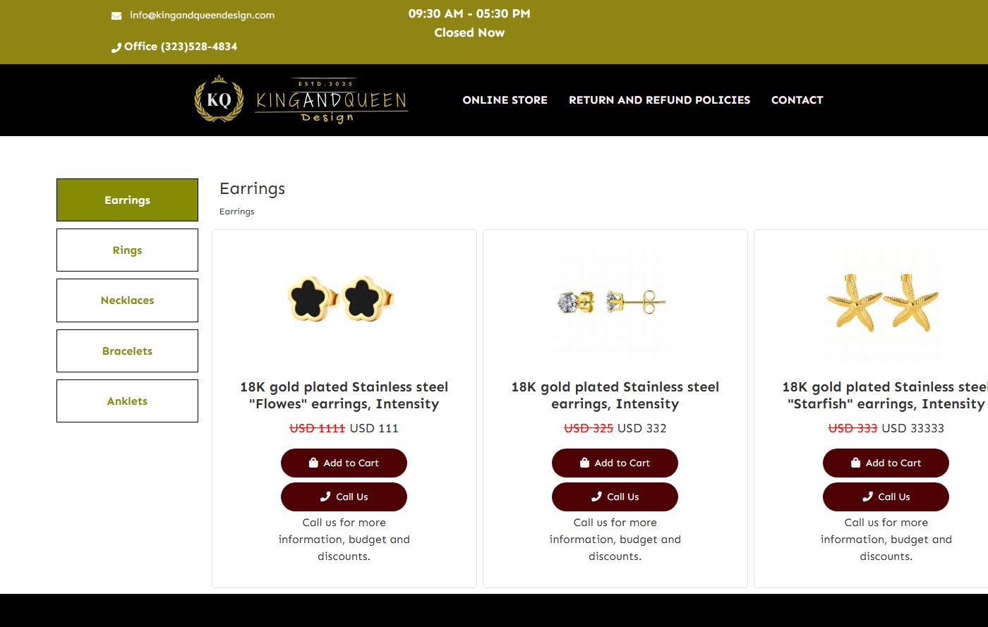 KING AND QUEEN DESING